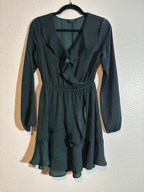 Express | Dresses | Express Printed Square Neck Puff Sleeve Tiered Trapeze Dress Xs